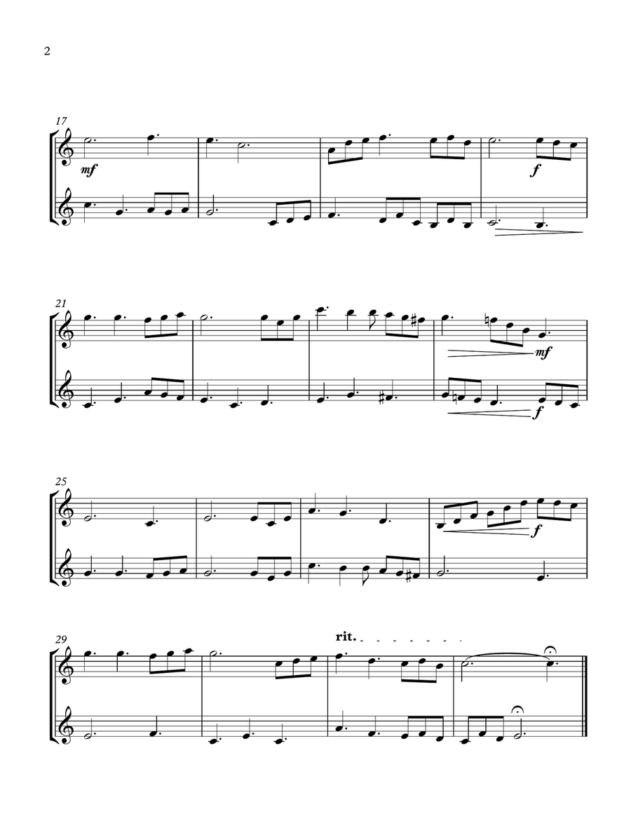 Blessed Assurance Violin Duet String Duet scores gallery preview page 2