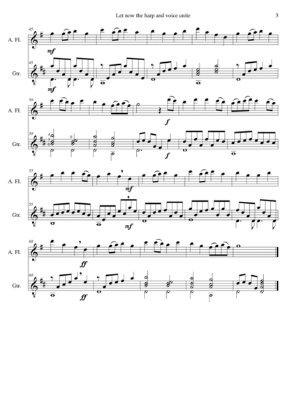 Let now the harp and voice unite - for alto flute and guitar image number null