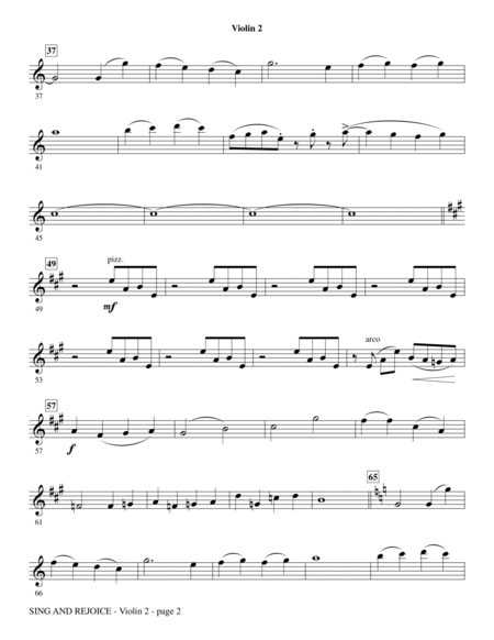 Sing and Rejoice - Violin 2