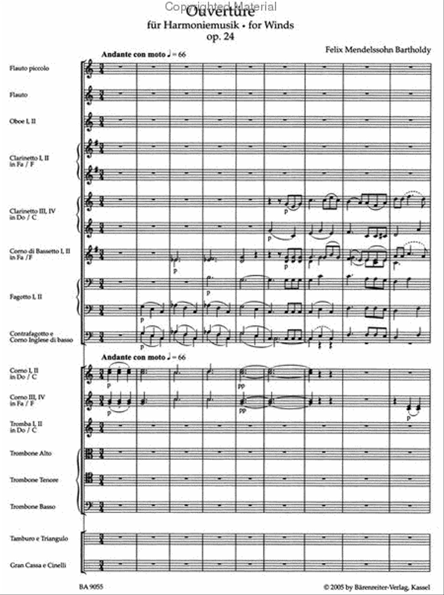 Ouverture C major op. 24 Set of Parts scores gallery preview page 2