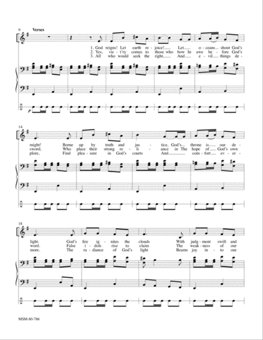 Psalm 97 4-Part scores gallery preview page 2