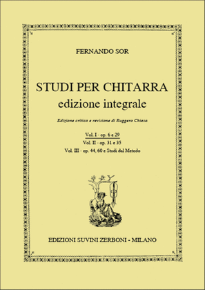 Book cover for Studi Per Chitarra Vol. 1