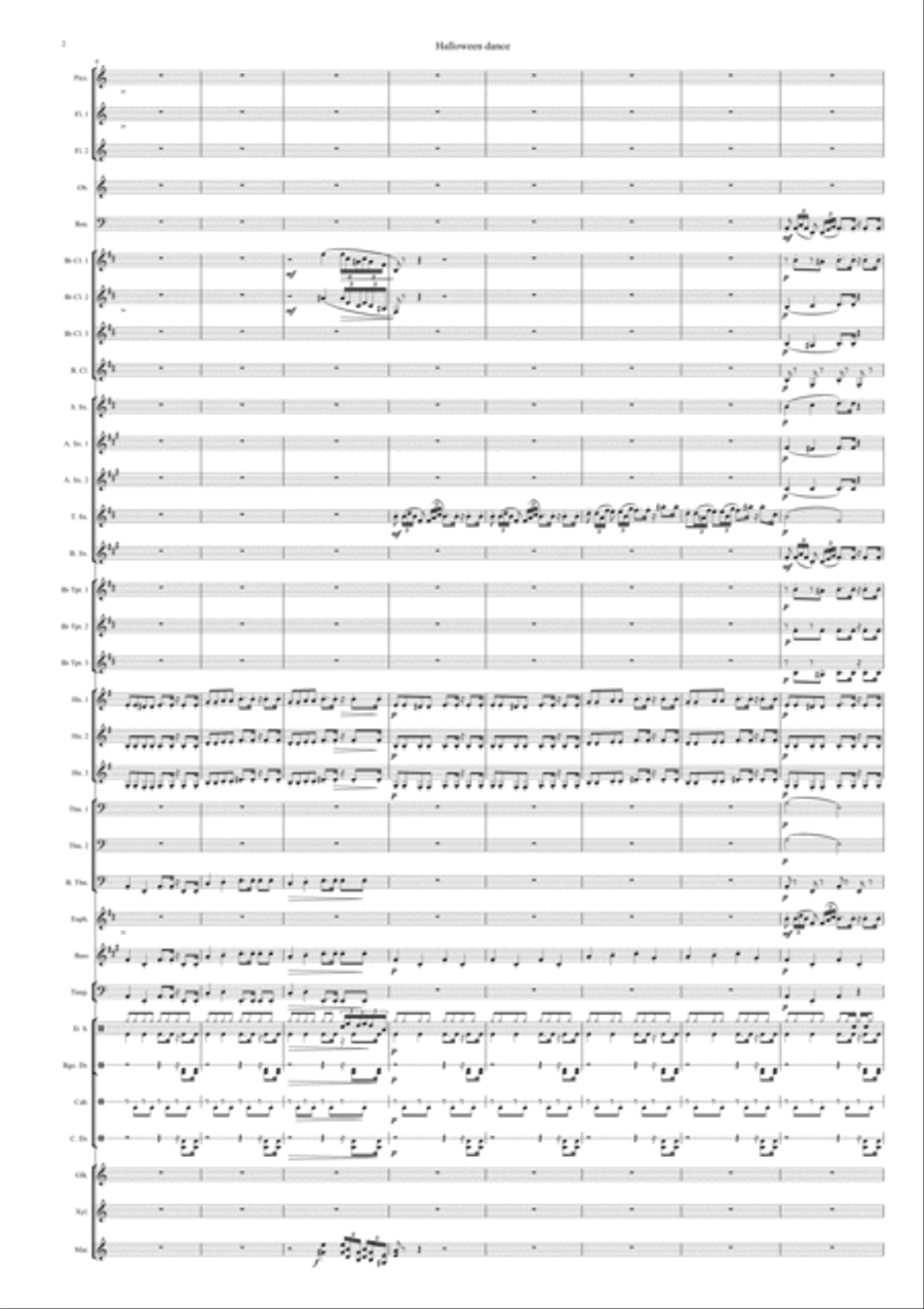 Haloween dance By Jannes Jacobs Concert Band scores gallery preview page 2