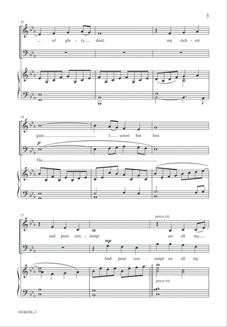 When I Survey the Wondrous Cross 4-Part scores gallery preview page 4