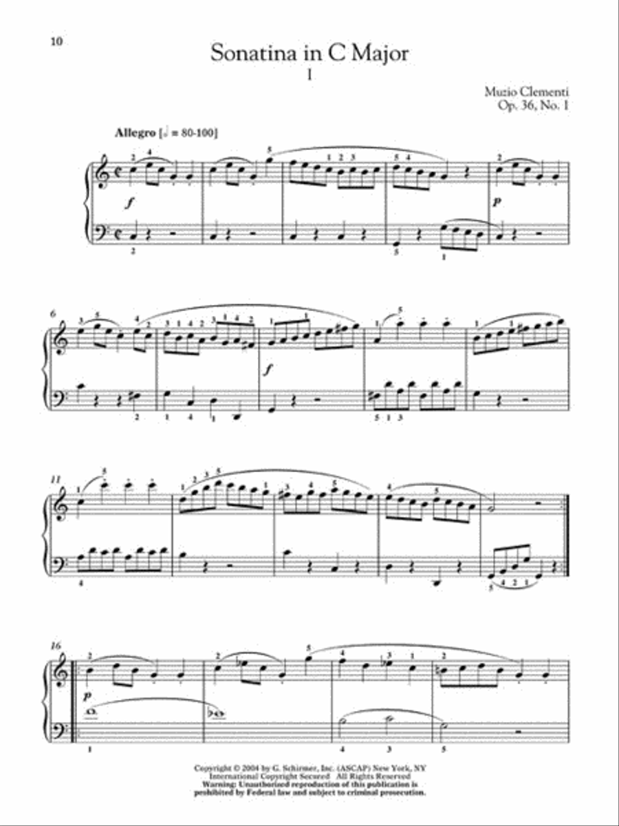 Clementi – Sonatinas, Opus 36 Piano Solo scores gallery preview page 5