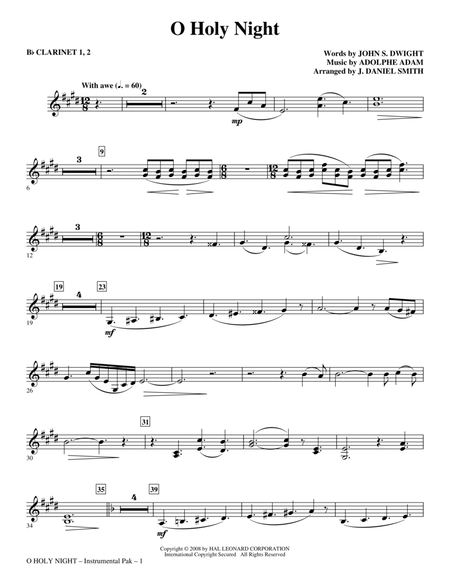 O Holy Night - Bb Clarinet 1 & 2
