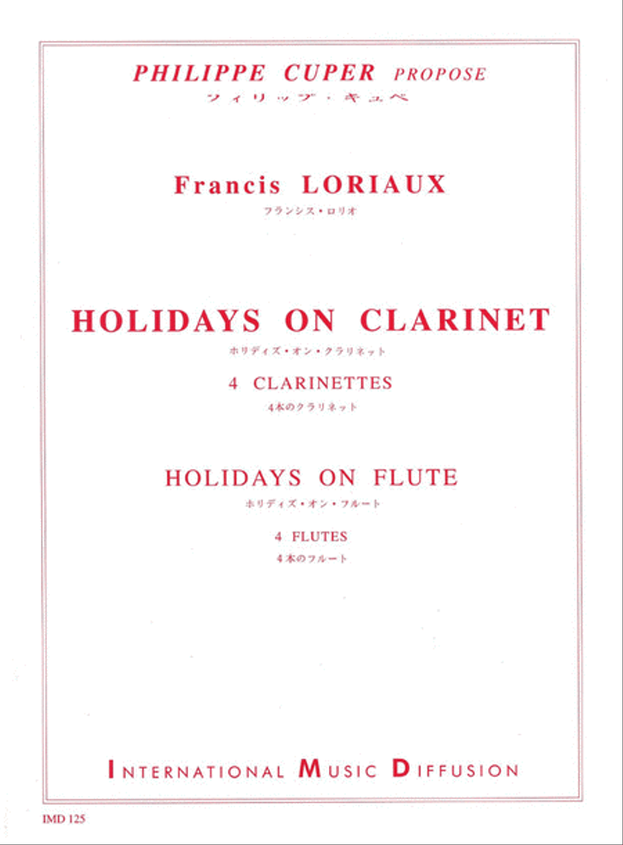 Holidays On Clarinet - Holidays On Flute Flute Quartet scores gallery preview page 1