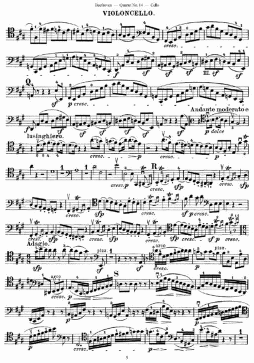 L. v. Beethoven - Quartet No. 14 in C# Minor Op. 131