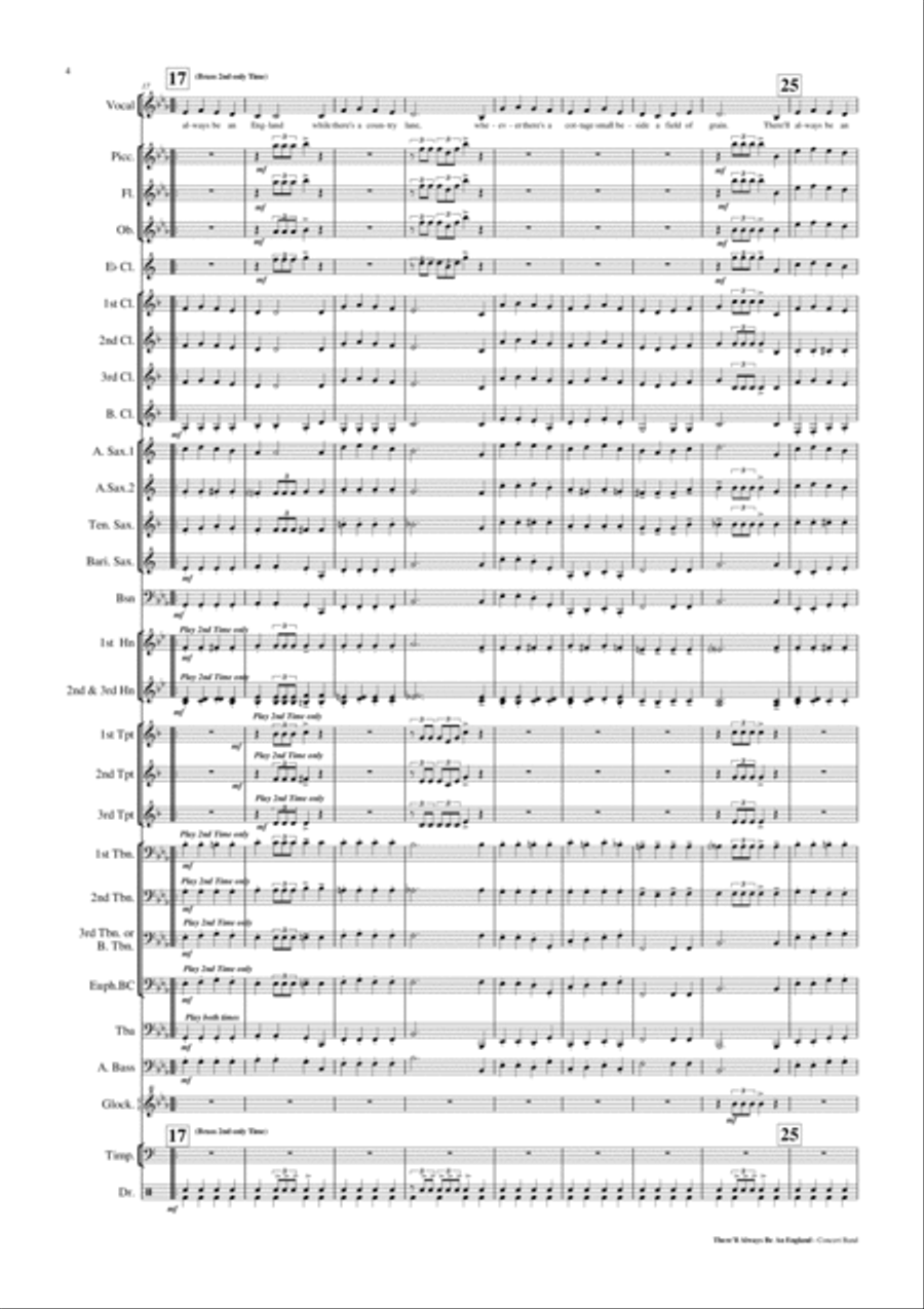 There'll Always Be An England Concert Band scores gallery preview page 5