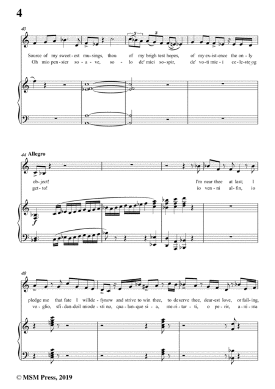 Rossini-Di tanti palpiti,from 'Tancredi',in C Major,for Voice and Piano Voice Solo scores gallery preview page 6