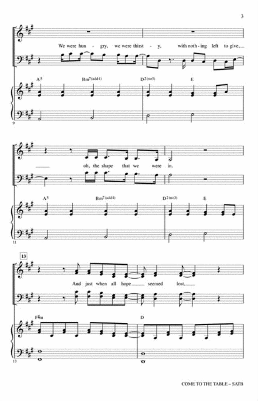 Come to the Table Choir scores gallery preview page 3