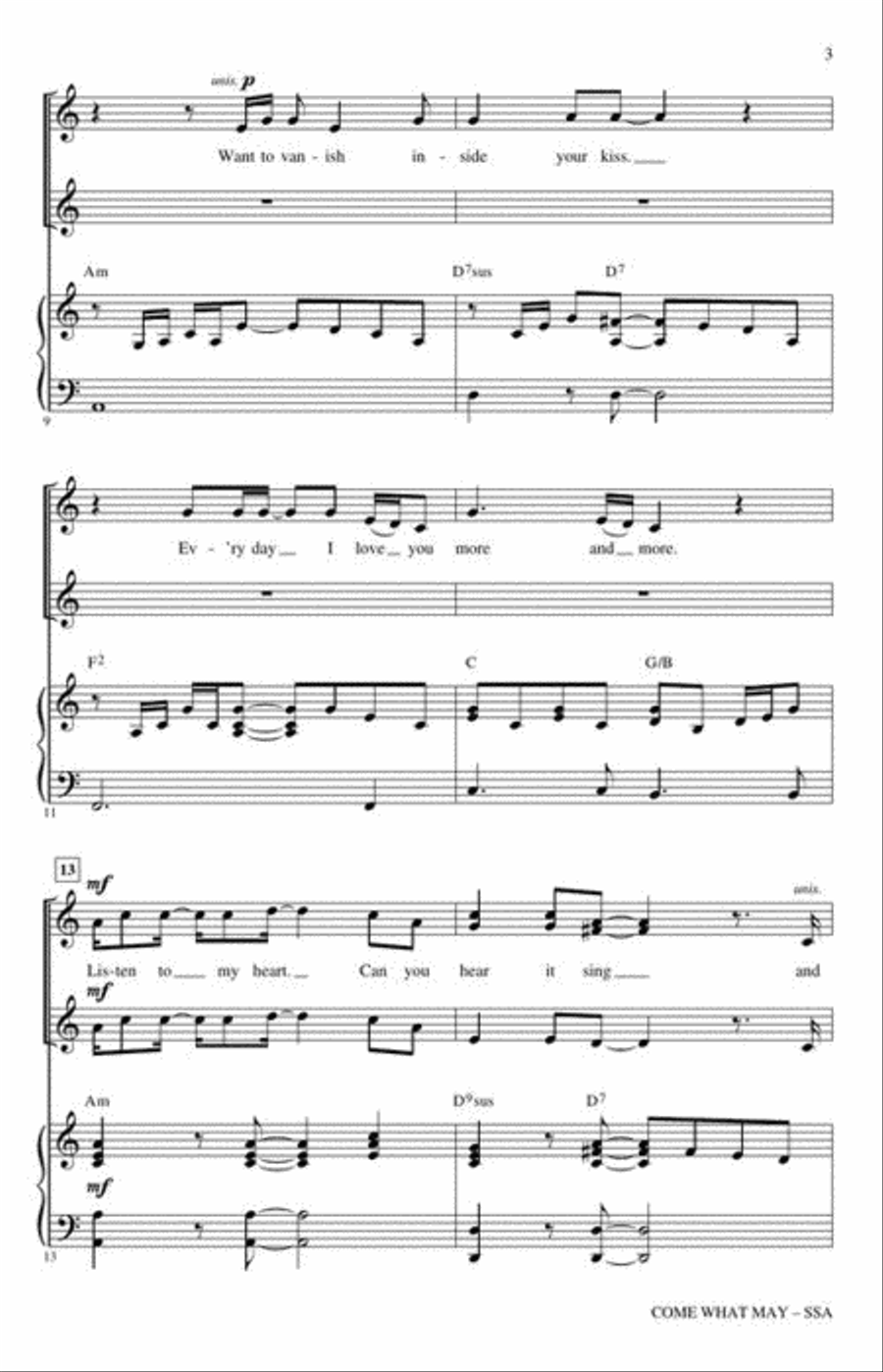 Come What May (from Moulin Rouge) SSA scores gallery preview page 5