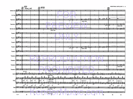 Nightowl Suite, Movement 3 (6 a.m. - The City Awakes, The Nightowl Sleeps) (Full Score)