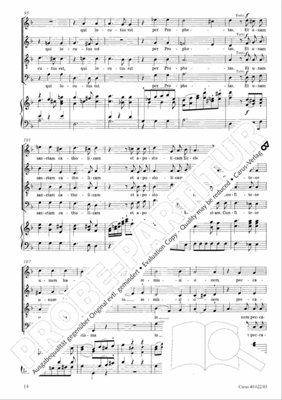 Missa brevis in D minor 4-Part scores gallery preview page 19