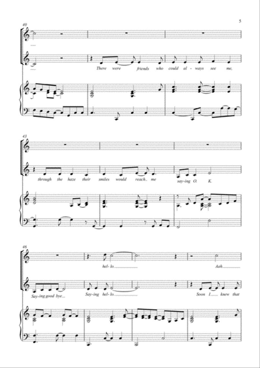 Song For Judith (open The Door) SA scores gallery preview page 5
