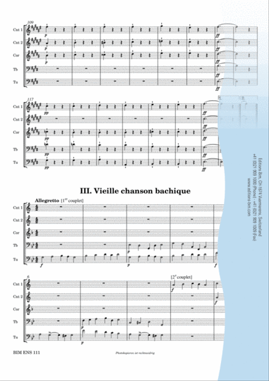 Quintette No. 9 Brass Quintet scores gallery preview page 6