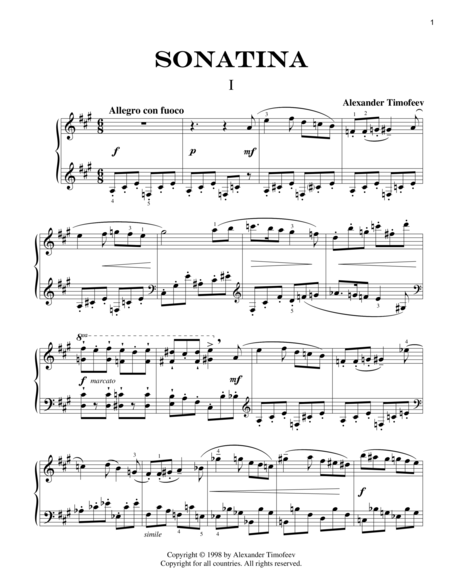 Sonatina for Piano (1998) image number null