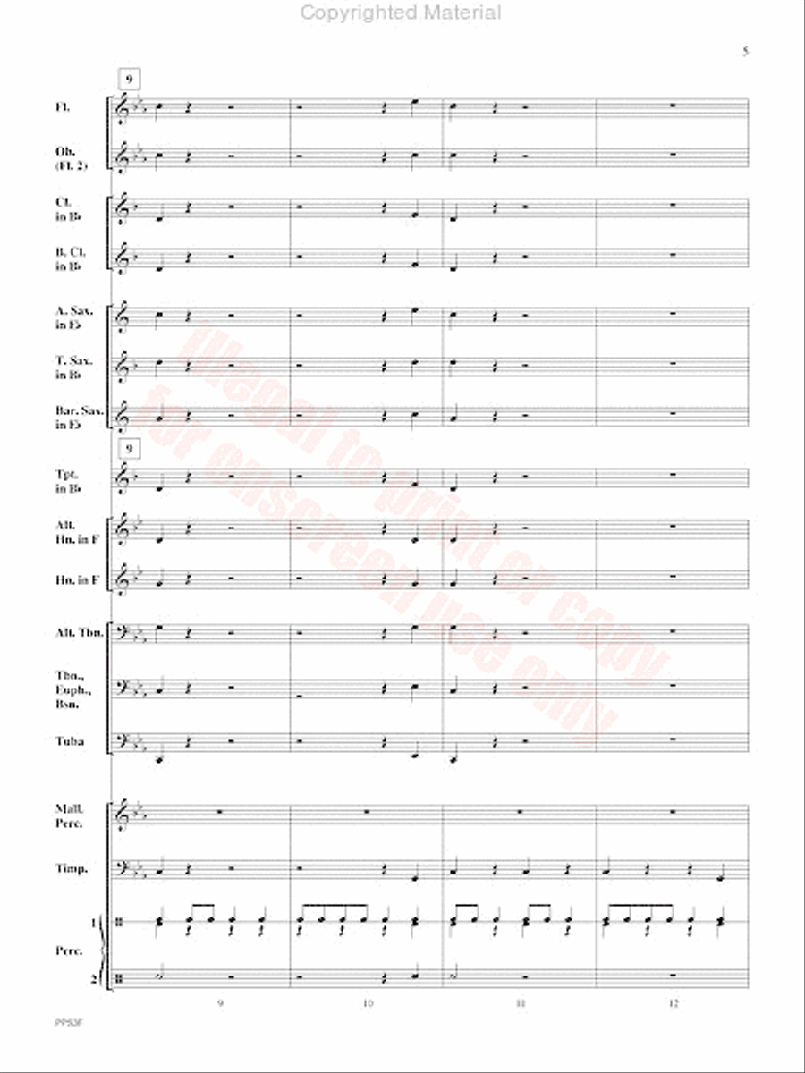 Inception Concert Band scores gallery preview page 6
