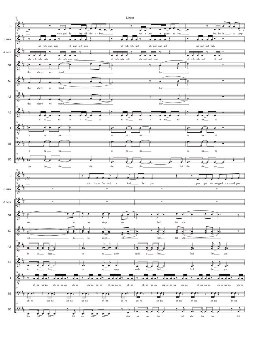 Linger Linger Divisi scores gallery preview page 4