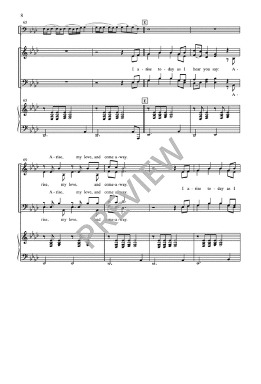 I Arise Today 4-Part scores gallery preview page 8