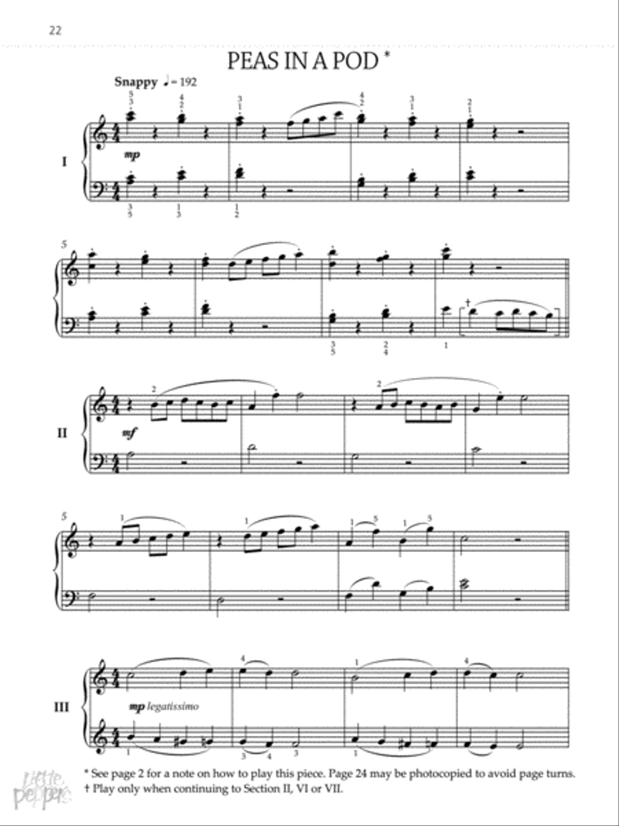 Easy Little Peppers Piano Solo scores gallery preview page 4