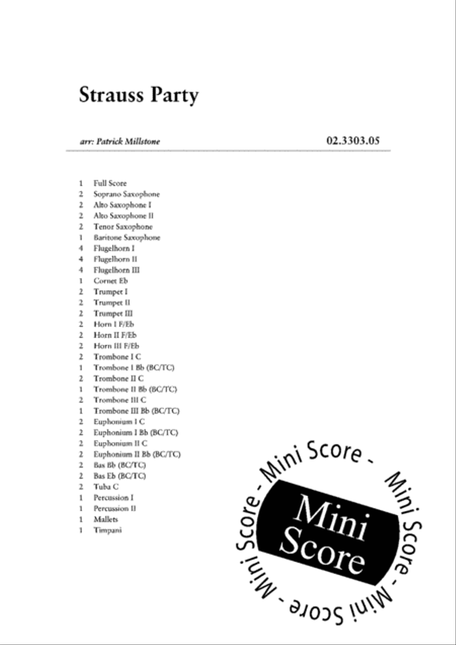Strauss Party Strauss Party Fanfare Band scores gallery preview page 4