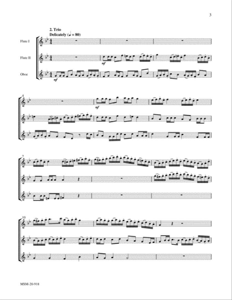 Savior of the Nations, Come Flute scores gallery preview page 3