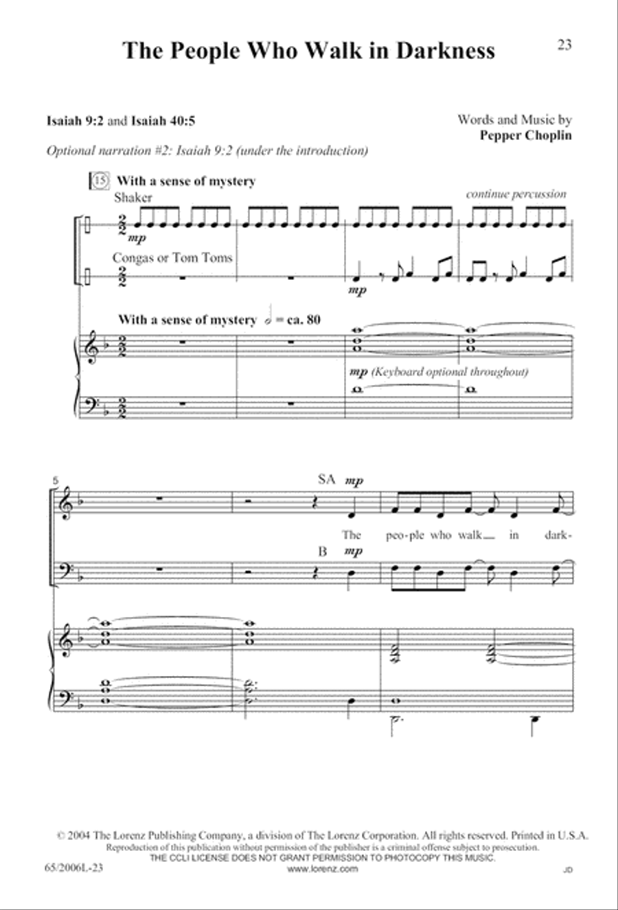 I Hear the Prophet Callin' 3-Part scores gallery preview page 24