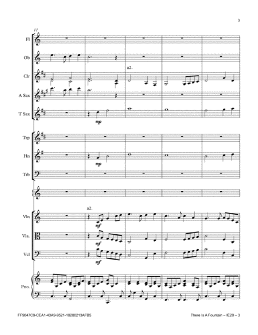There Is A Fountain There Is A Fountain Full Orchestra scores gallery preview page 3