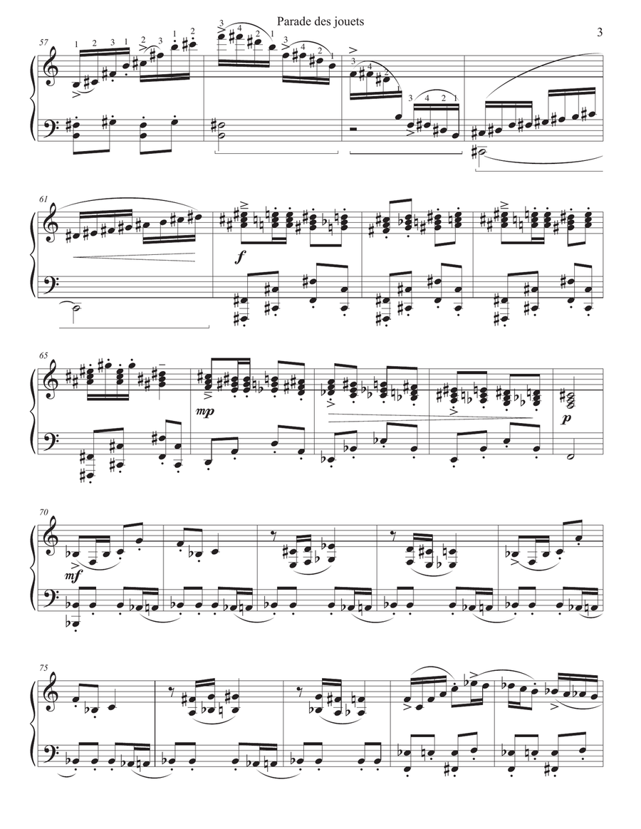 Parade des jouets (Parade of the Toys) Piano Solo scores gallery preview page 3
