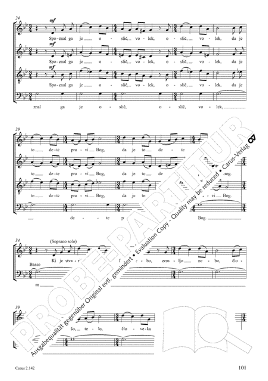 Christmas Carols of the World. Choral collection 4-Part scores gallery preview page 85