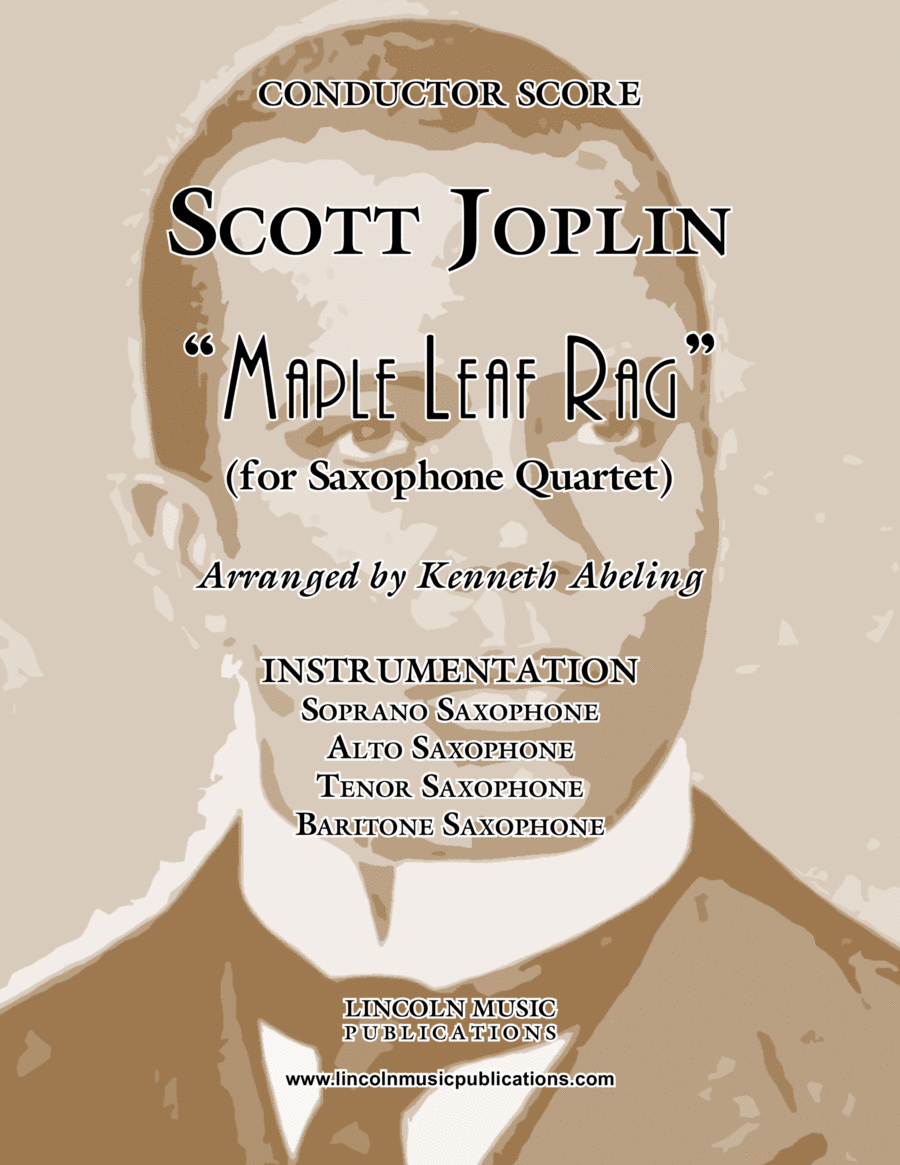 Joplin - “Maple Leaf Rag” (for Saxophone Quartet SATB) Saxophone Quartet scores gallery preview page 1