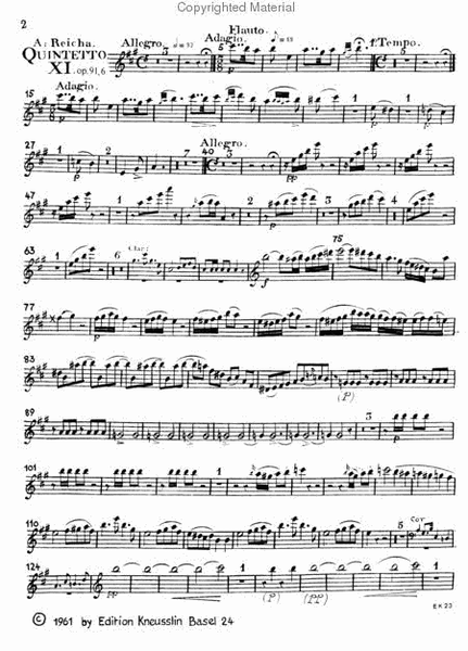 Woodwind Quintet in A Major Op. 91 No. 5