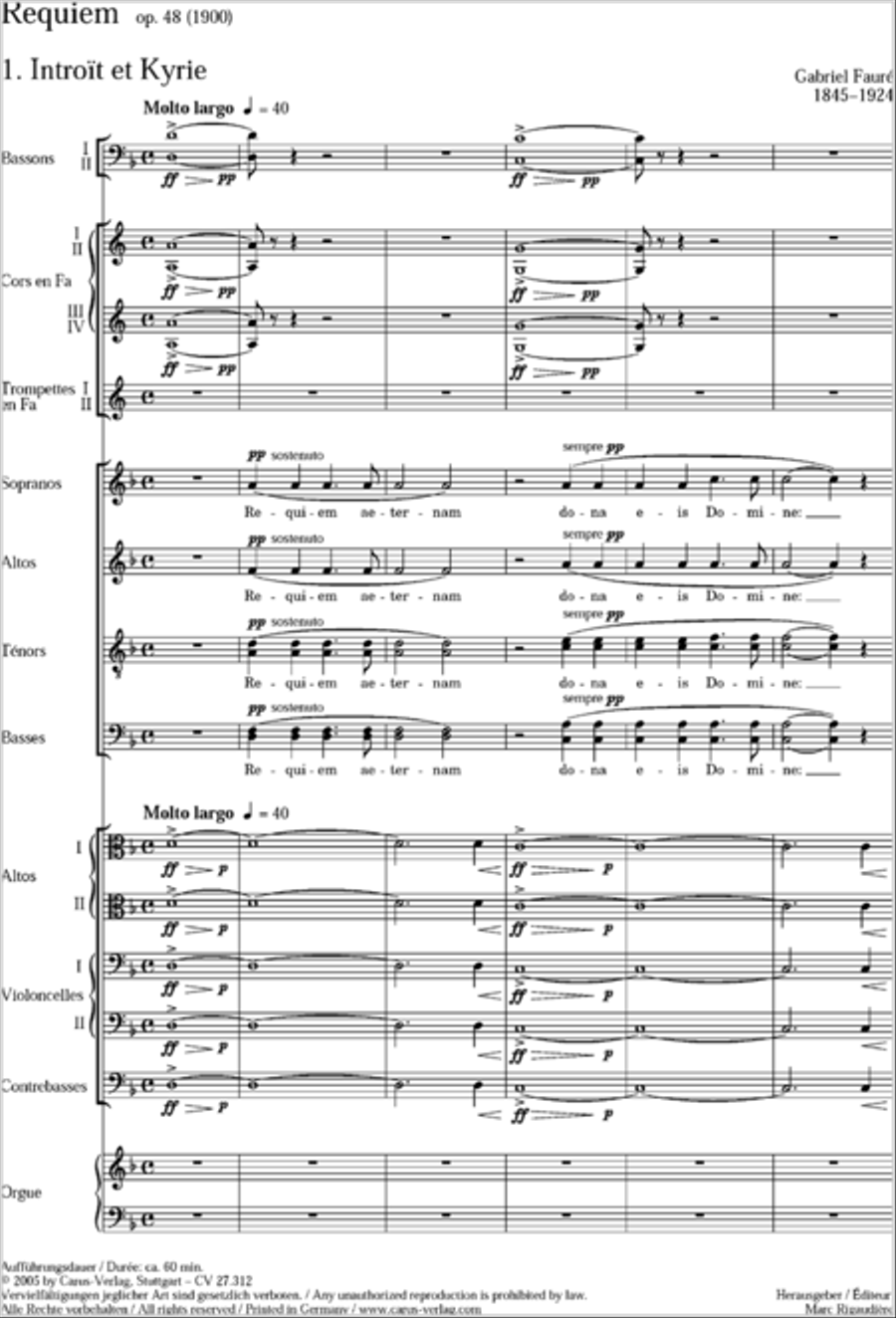 Requiem. Version for symphony orchestra (Requiem. Fassung fur Sinfonieorchester) 4-Part scores gallery preview page 2