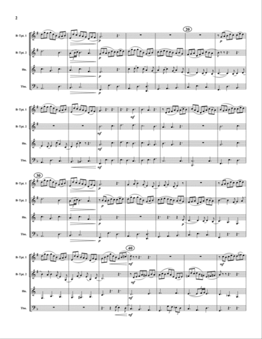 Jesu, Joy of Man's Desiring Brass Quartet scores gallery preview page 2