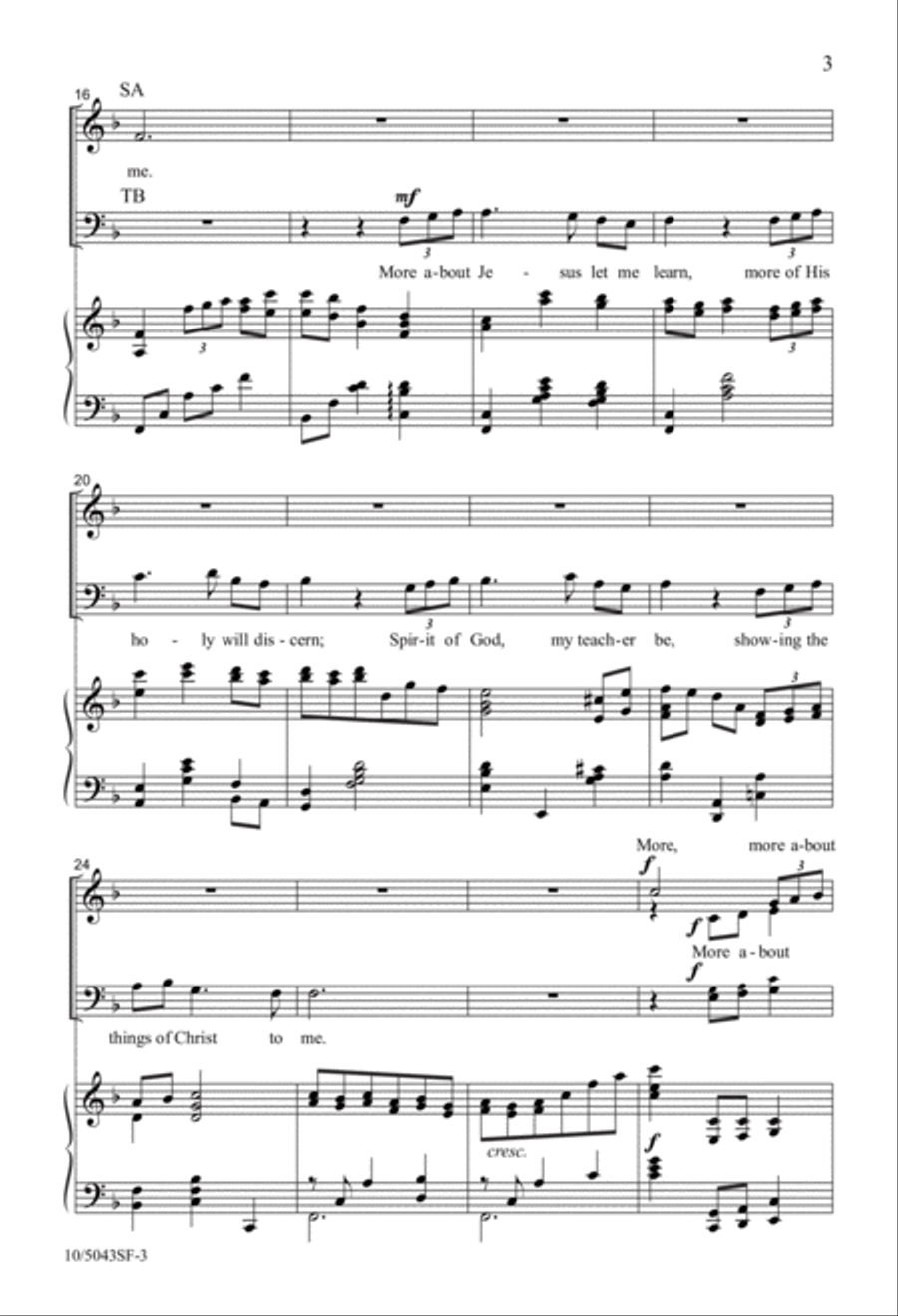 More About Jesus 4-Part scores gallery preview page 3