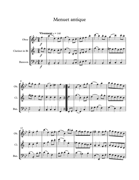 Trio d'anches for Oboe, B-flat Clarinet, and Bassoon image number null