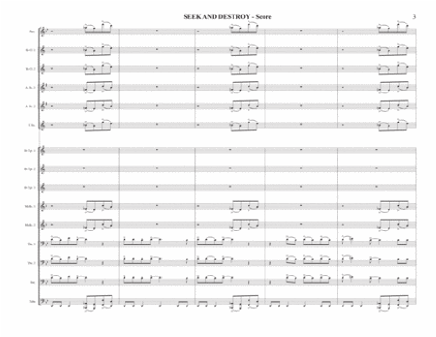 Seek & Destroy Marching Band scores gallery preview page 3