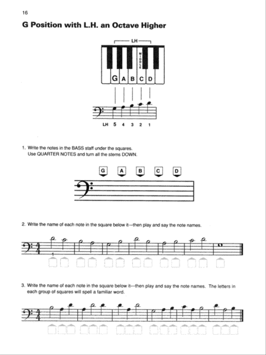 Basic Bass Clef Basic Bass Clef Piano Method scores gallery preview page 4