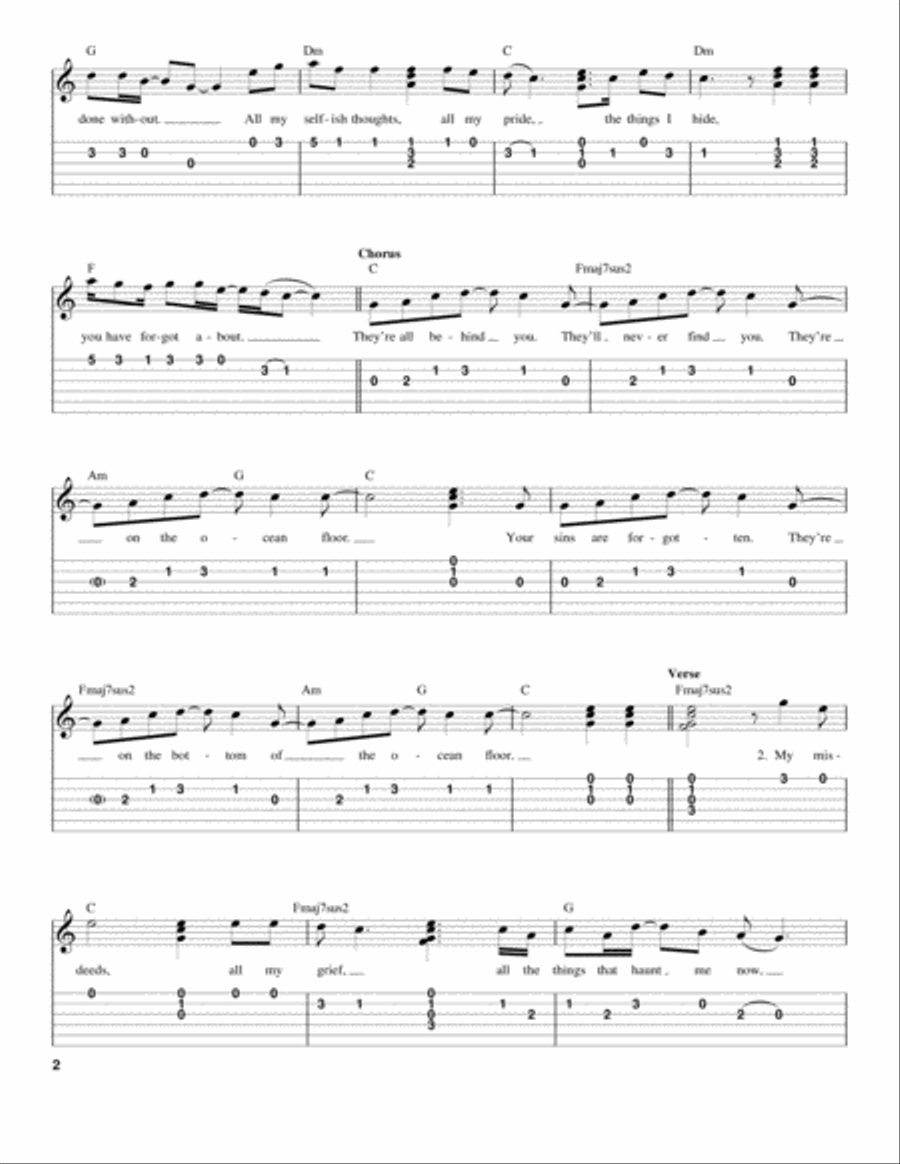 Ocean Floor Ocean Floor Acoustic Guitar scores gallery preview page 2