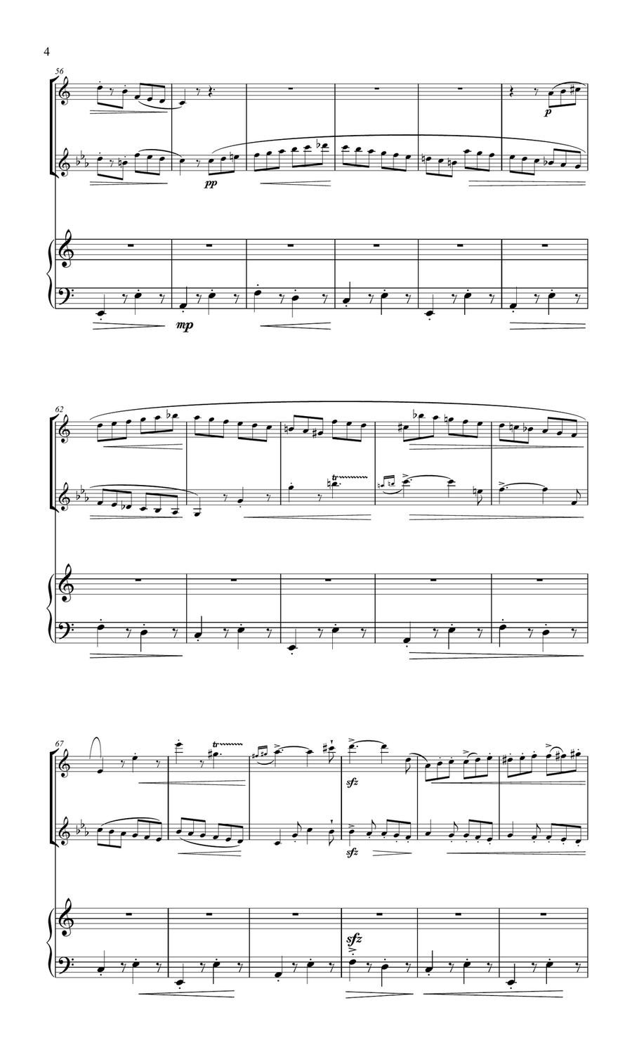 Saint Saens Tarantella for flute, clarinet & piano image number null