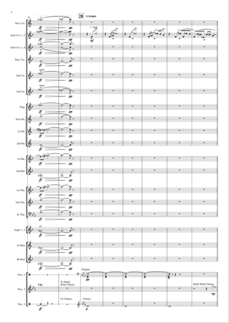 Ghost Dances (Wounded Knee, 1890) for Brass Band Brass Band scores gallery preview page 6