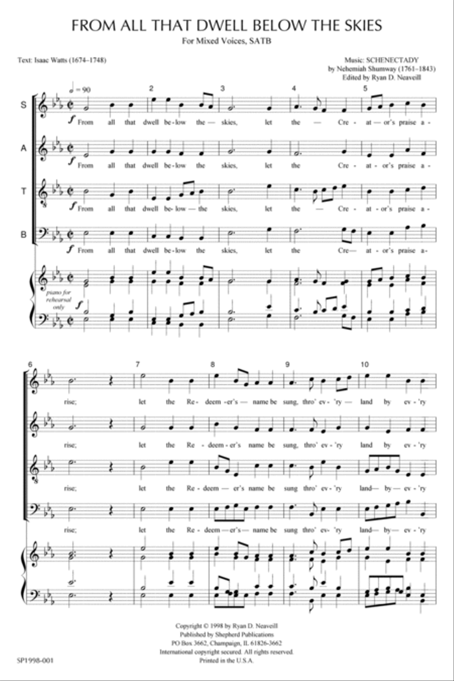 From All That Dwell Below the Skies Choir scores gallery preview page 2