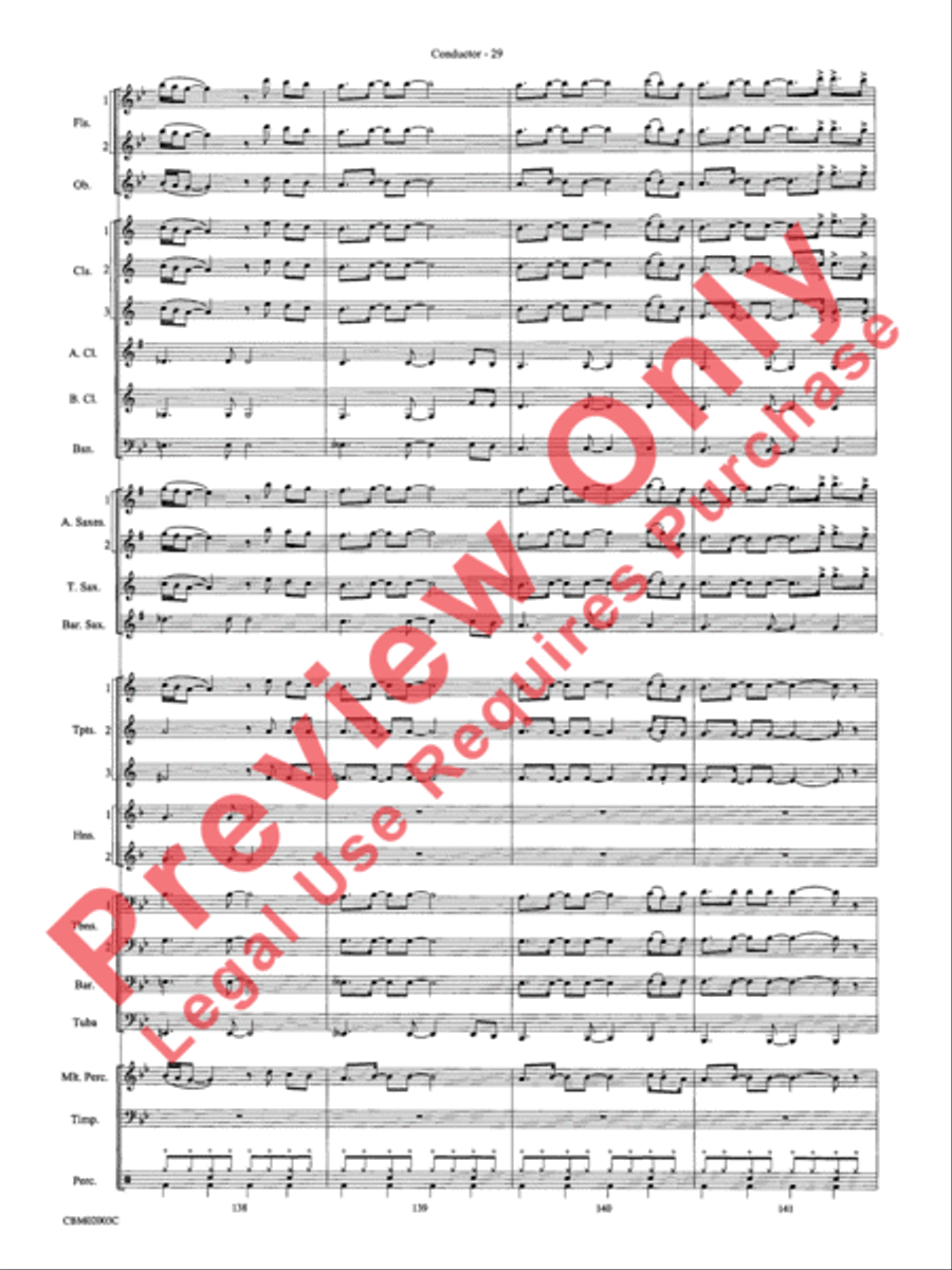 Mamma Mia! - Concert Band (Conductor's Score) Concert Band scores gallery preview page 32
