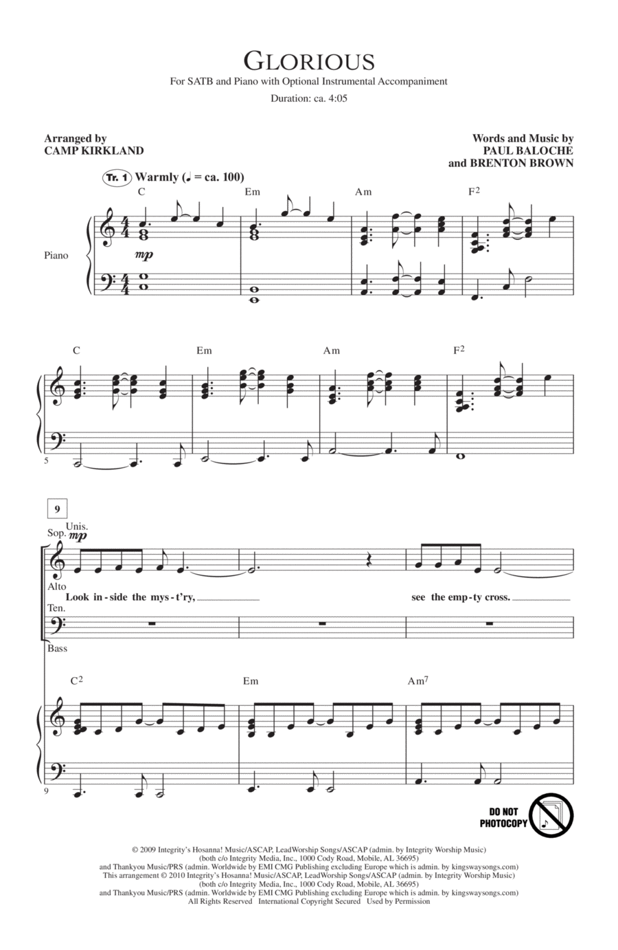 Glorious 4-Part scores gallery preview page 1