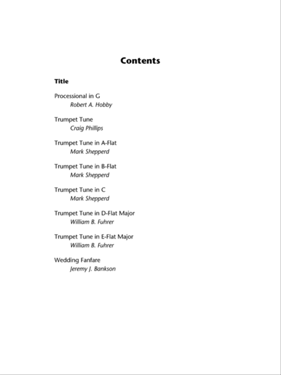 Trumpet Tunes for Organ Trumpet Tunes for Organ Trumpet Solo scores gallery preview page 2