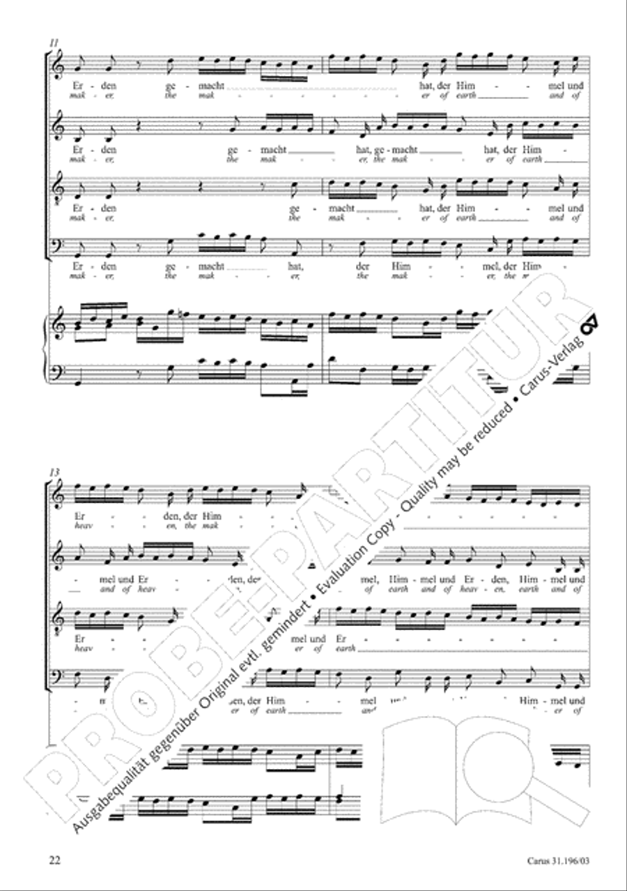 The Lord is mindful of us (Der Herr denket an uns) STB scores gallery preview page 23