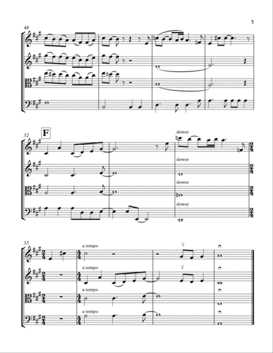 In My Life String Quartet scores gallery preview page 6