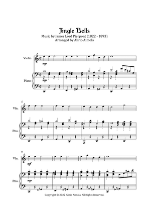 Jingle Bells - violin and piano (easy level)