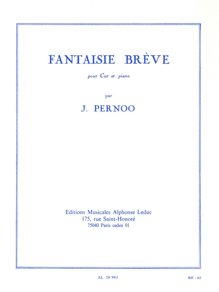 Fantaisie Breve (horn & Piano)